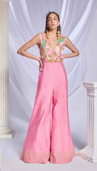 Playdate Pink Jumpsuit by Papa Don'T Preach By Shubhika, available on Indiaspopup.com