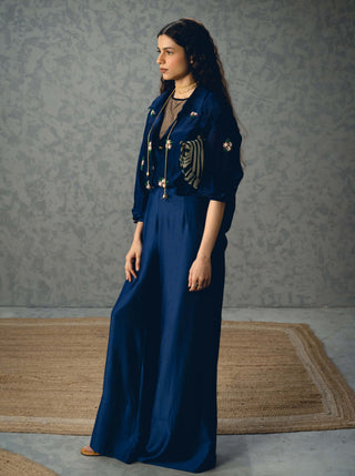 Blue taksu shirt with pants