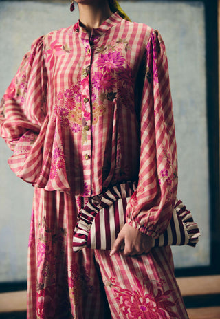 Pink eri top with pants