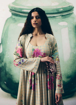 Ivory rei dress with jacket