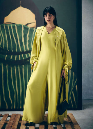 Yellow kira jumpsuit with jacket