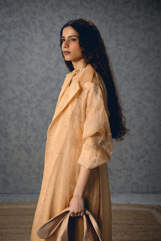 Nude inaya dress with jacket