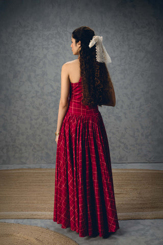 Maroon akari dress