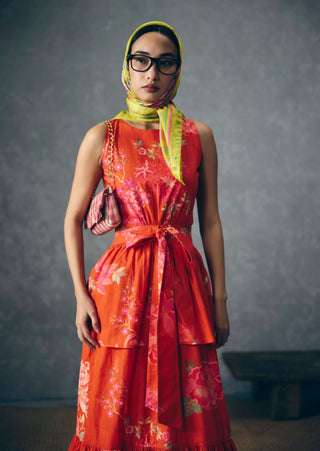 Rust orange selora dress