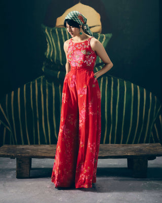 Red alaya jumpsuit