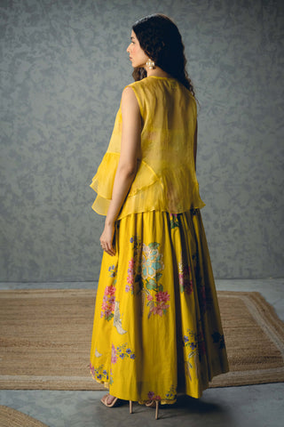 Yellow alina skirt with bustier