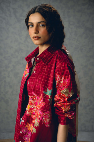 Burgundy jade shirt