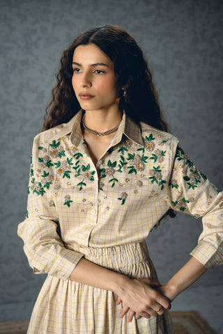 Ivory nina skirt with shirt