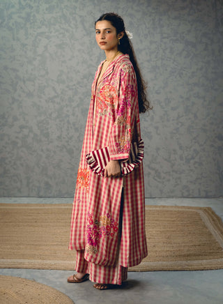 Pink emy kurta with pants