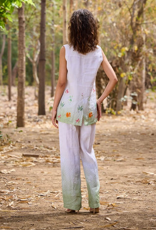 Regina Off-White Jacket And Trouser by Pozruh, available on Indiaspopup.com