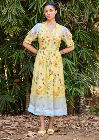 Malta Yellow Dress by Pozruh, available on Indiaspopup.com