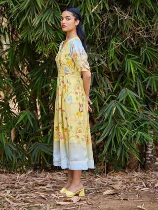 Malta Yellow Dress by Pozruh, available on Indiaspopup.com