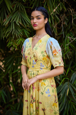 Malta Yellow Dress by Pozruh, available on Indiaspopup.com