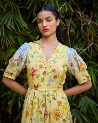 Malta Yellow Dress by Pozruh, available on Indiaspopup.com