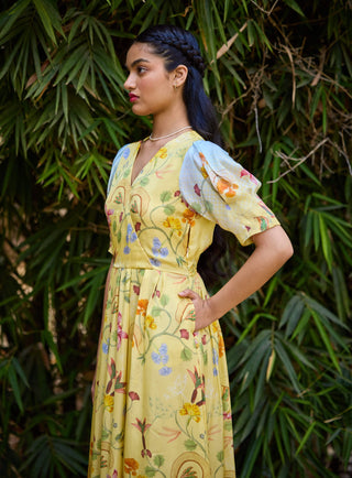 Malta Yellow Dress by Pozruh, available on Indiaspopup.com