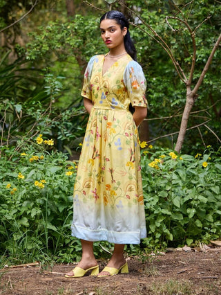 Malta Yellow Dress by Pozruh, available on Indiaspopup.com