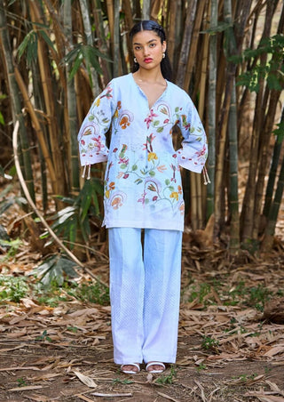 Amalfi Blue Shirt And Pant by Pozruh, available on Indiaspopup.com