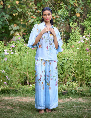 Sicily Blue Shirt And Pant by Pozruh, available on Indiaspopup.com