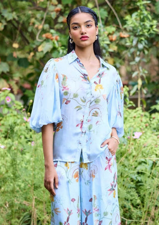 Sicily Blue Shirt by Pozruh, available on Indiaspopup.com