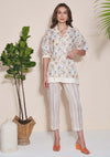 Pozruh-Roseate Ivory Top And Trouser Set-INDIASPOPUP.COM