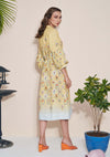 Pozruh-Yellow Skye Shirt Dress And Belt-INDIASPOPUP.COM