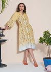 Pozruh-Yellow Skye Shirt Dress And Belt-INDIASPOPUP.COM