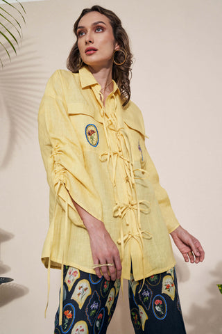 Pozruh-Billie String Yellow Shirt-INDIASPOPUP.COM