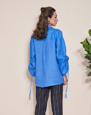 Pozruh-Billie Blue String Shirt-INDIASPOPUP.COM