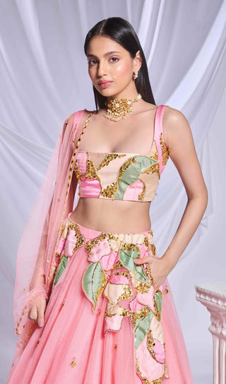 Preach Pink Lehenga Set by Papa Don'T Preach By Shubhika, available on Indiaspopup.com