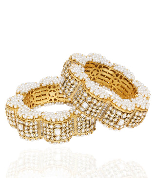 Aprajita Kundan Bangles by Preeti Mohan available on Indiaspopup.com