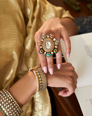 Bhavini Navratn Ring by Preeti Mohan available on Indiaspopup.com