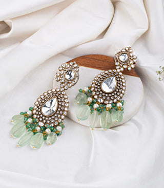 Sambhavi Mint Polki Necklace Set by Preeti Mohan available on Indiaspopup.com