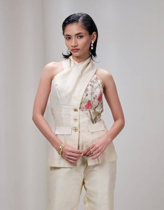 Bloomverse butter cream waistcoat