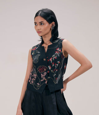 Eden black waist coat