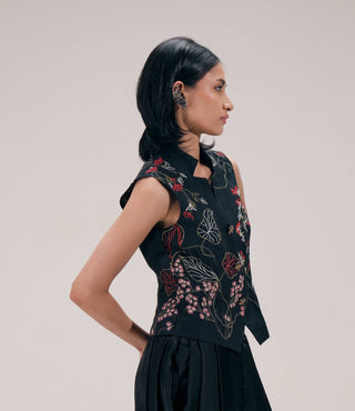 Eden black waist coat