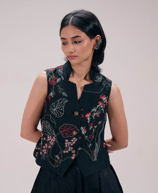 Eden black waist coat
