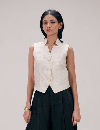 Echo white waist coat