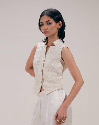 Echo white waist coat