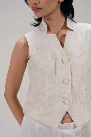 Echo white waist coat