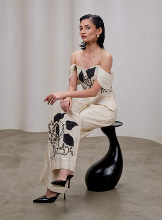 Balance butter cream corset and pants