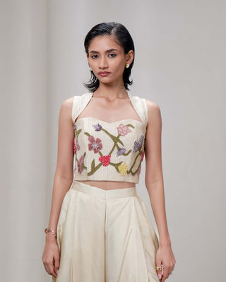 Fleur butter cream corset