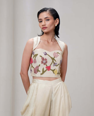 Fleur butter cream corset