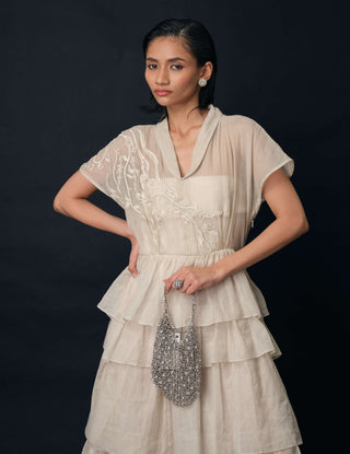 Essence beige tier dress