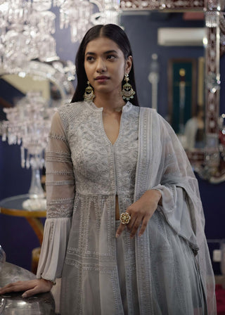 Zia slate gray kurta set