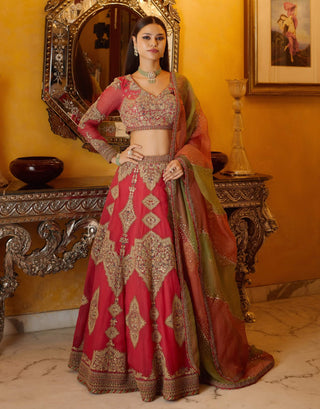 Roma hot pink lehenga set