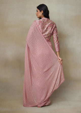 Rangrez pink sari and blouse