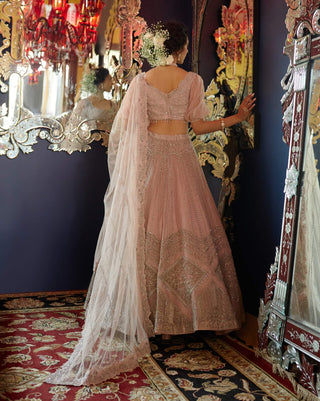 Prisha frosty pink lehenga set