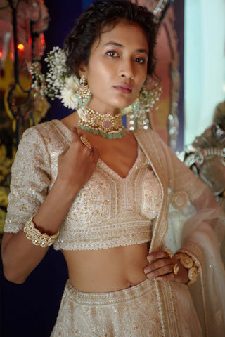 Chand pearl lehenga set