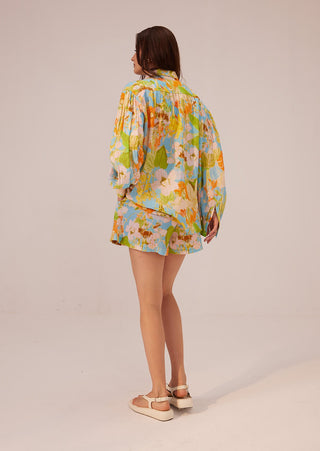 Reena Sharma-Iris Multicolor Floral Shirt And Shorts-INDIASPOPUP.COM