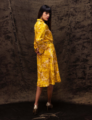 Reena Sharma-Yellow Nargis Robe Dress-INDIASPOPUP.COM